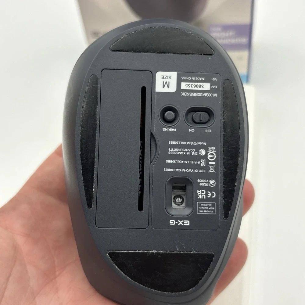 ELECOM EX-G PRO Ergonomic Mouse, M-XGM30BBSK Bluetooth/Wireless Medium Right